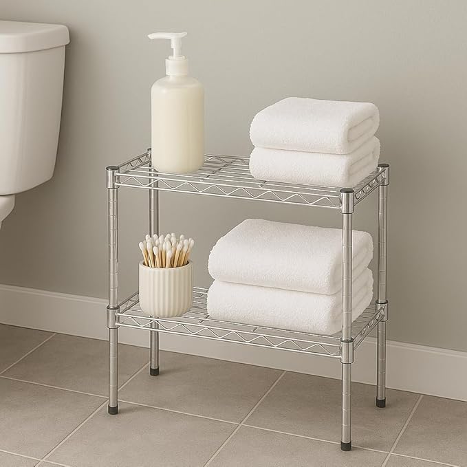 Honey-Can-Do 14x24x24 Shelving Unit CRM SHF-09374 Chrome, 500 lbs - Image 2