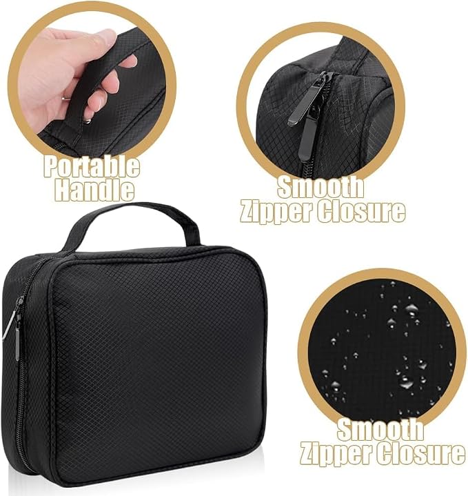 GSXRB Waterproof Anti-Tarnish Jewelry Organizer for Travel - Large Capacity Foldable Jewelry Box with 36 Compartments, Portable Earring Necklace Ring Organizer (Black) - Image 7