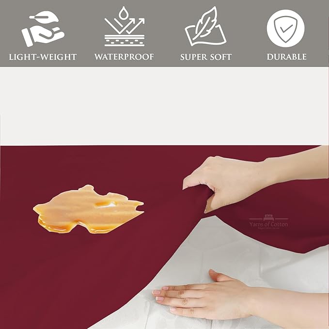 Cot Mattress Protector 30"x75" Waterproof, Terry Soft and Noiseless Mattress Protector Perfect for Daybed 30" X 75" Mattress/Narrow Twin/Cot Size/Rv Bunk/Camping Cot (Burgundy)