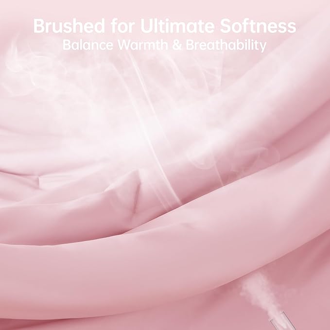 MUXHOMO Pink Twin/Twin XL Comforter Set, All Season Ultra Soft Down Alternative Bedding - 2 Piece Lightweight Bed Set Includes 1 Comforter (68"x88") and 1 Pillow Shams (20"x26")