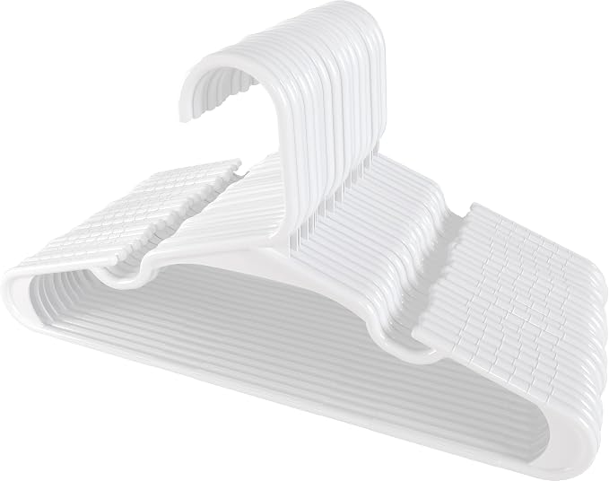 Utopia Home 40 Pack Kids Hangers - 11.5 Inch Plastic Baby Hangers for Closet - Childrens Hanger for Clothes & Infant Hanger for Closet - for Everyday Standard Use (White) - Image 8