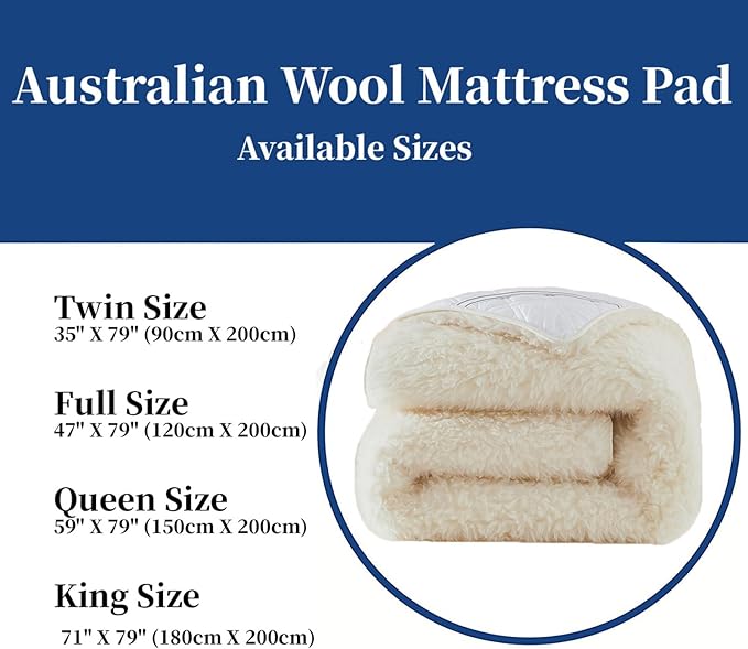 100% Wool Fleece Fitted Mattress Cover Pad with Elastic Bands,Breathable Lamb Wool Mattress,Thicken Pure Wool Bed Topper,Folding Lamb Velvet Mattress,for Twin/Full/Queen/King(Full, Brown)