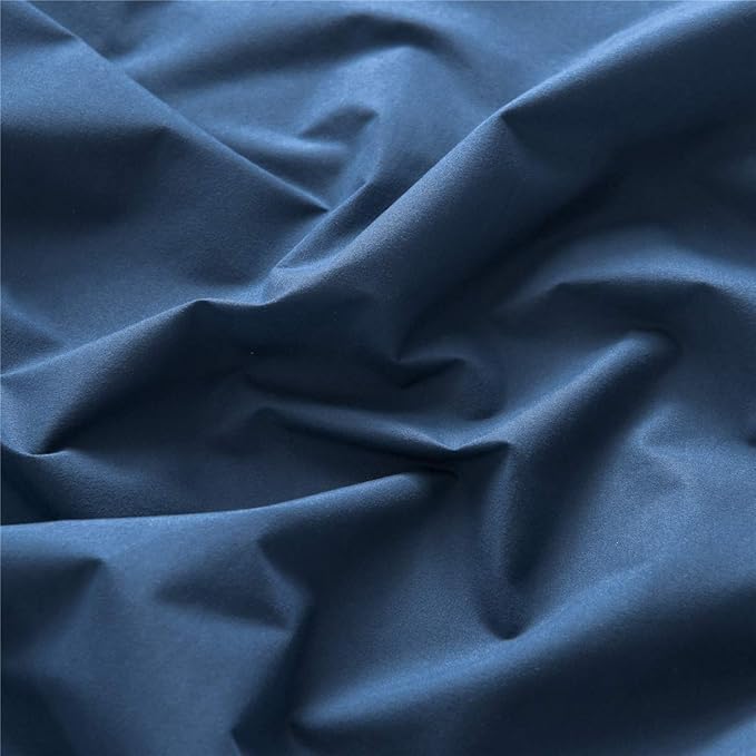 Holawakaka Twin Waterproof Mattress Protector Navy Blue Fitted Sheet Breathable Bed Mattress Pad Cover, 14" Deep Pocket (Navy Blue, Twin)