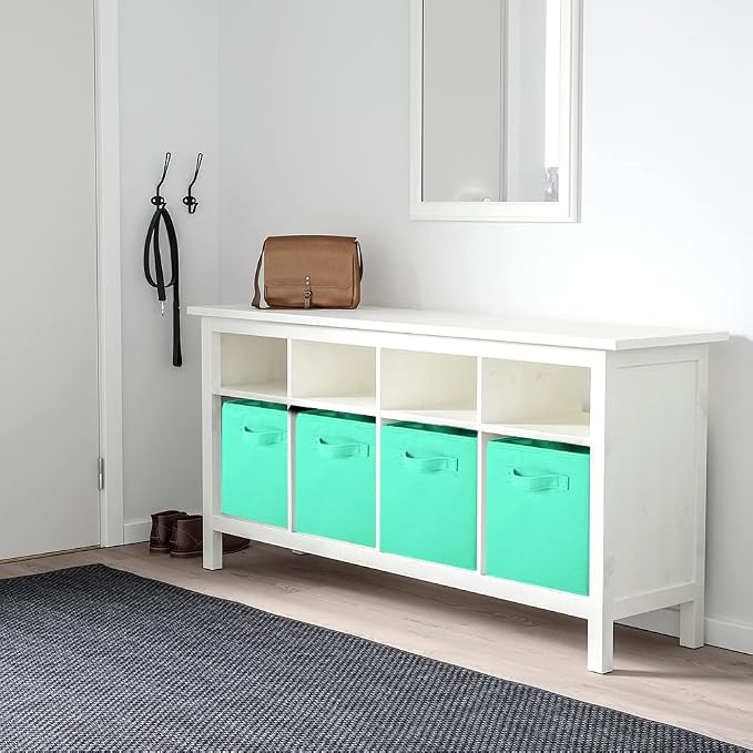 ShellKingdom Storage Bins, Foldable Fabric Storage Cubes and Cloth Storage Organizer Drawer for Closet and Toys Storage, 2 Pack (Mint Green) - Image 4