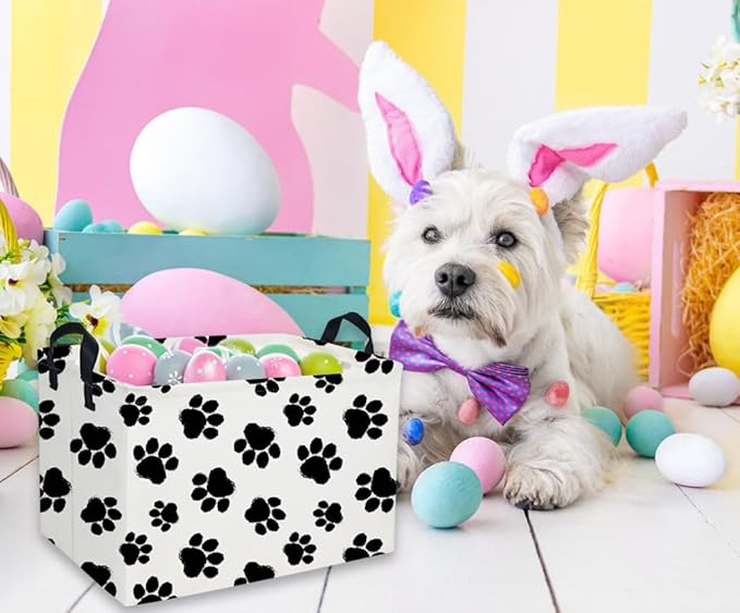 Rectangular Dog Baskets Gift Bins Empty Kids Storage Basket Baby Boy Basket Kids Dog Toy Storage Bin Organizer Box Room Decor for Home(Dog Bins) - Image 3