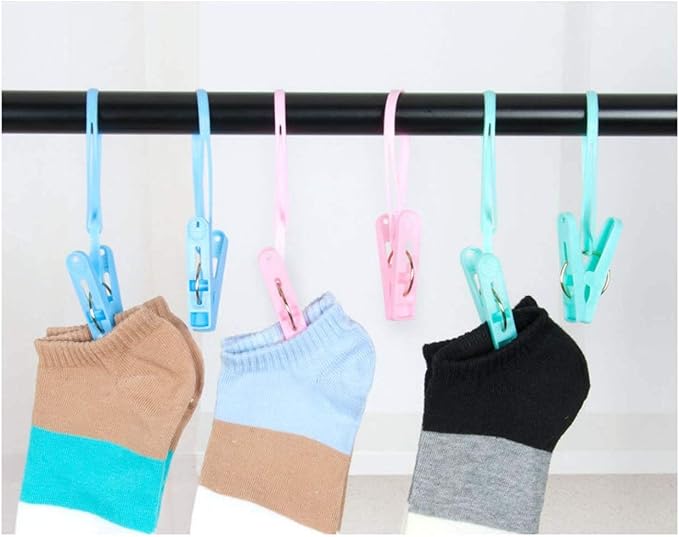 20 PCS Travel Hangers with 12 Pcs Clips - Cruise Ship Essentials Portable Folding Clothes Hangers Travel Essentials Foldable Clothes Drying Rack for Travel - Image 5