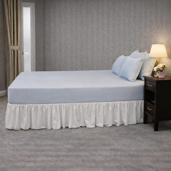 100% Cotton Single Layer Mattress Cover King Size, Elastic Mattress Cover, Stretches Up to 16 Inches Deep, Cozy, Absorbent, Easy to Replace, Machine Washable (6 Colors) (Blue, Full)
