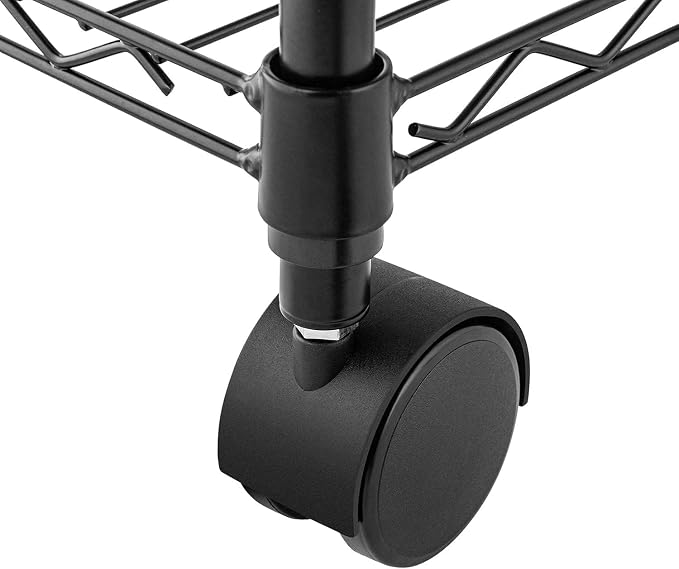 Simple Deluxe Heavy Duty 4-Tier Storage Shelving Unit, 35.83" W x 13.98" D x 55.91" H, 1000 Lbs Loading Capacity, Black - Image 5