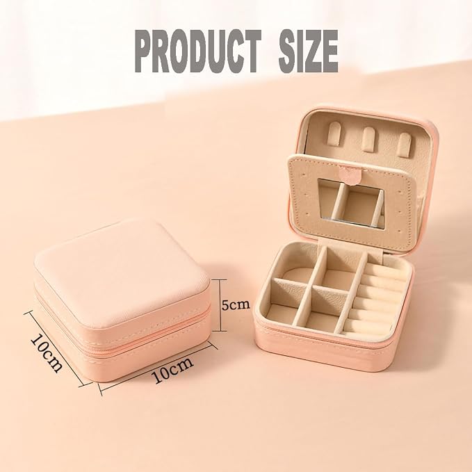 Compact and Secure Jewelry Box for Women Small Travel Portable Case with Lock Key Beautiful Jewelry Organizer and Storage Solution - Image 2