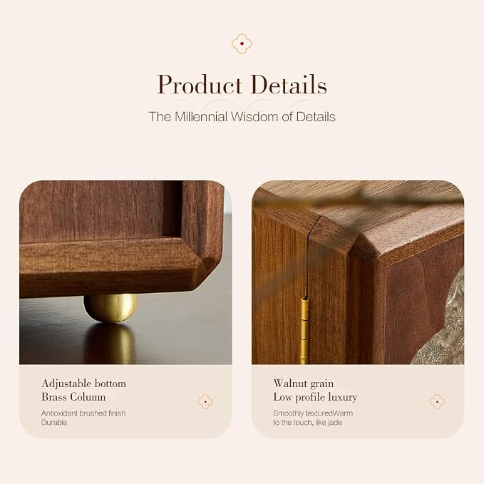 Double Door Jewelry Box - Black Walnut Wood, Velvet Lining, Gold Handle, Magnetic Closure, Handmade Storage Gifts for Mom, Mothers Day | 5-Layer - Image 6