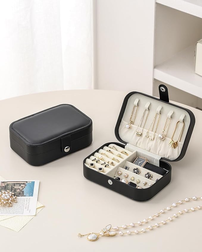 CASEGRACE Jewelry Box For Women Portable Travel Jewelry Case for Necklace Earring Rings Jewelry Holder Case Gift Box Girls - Image 7