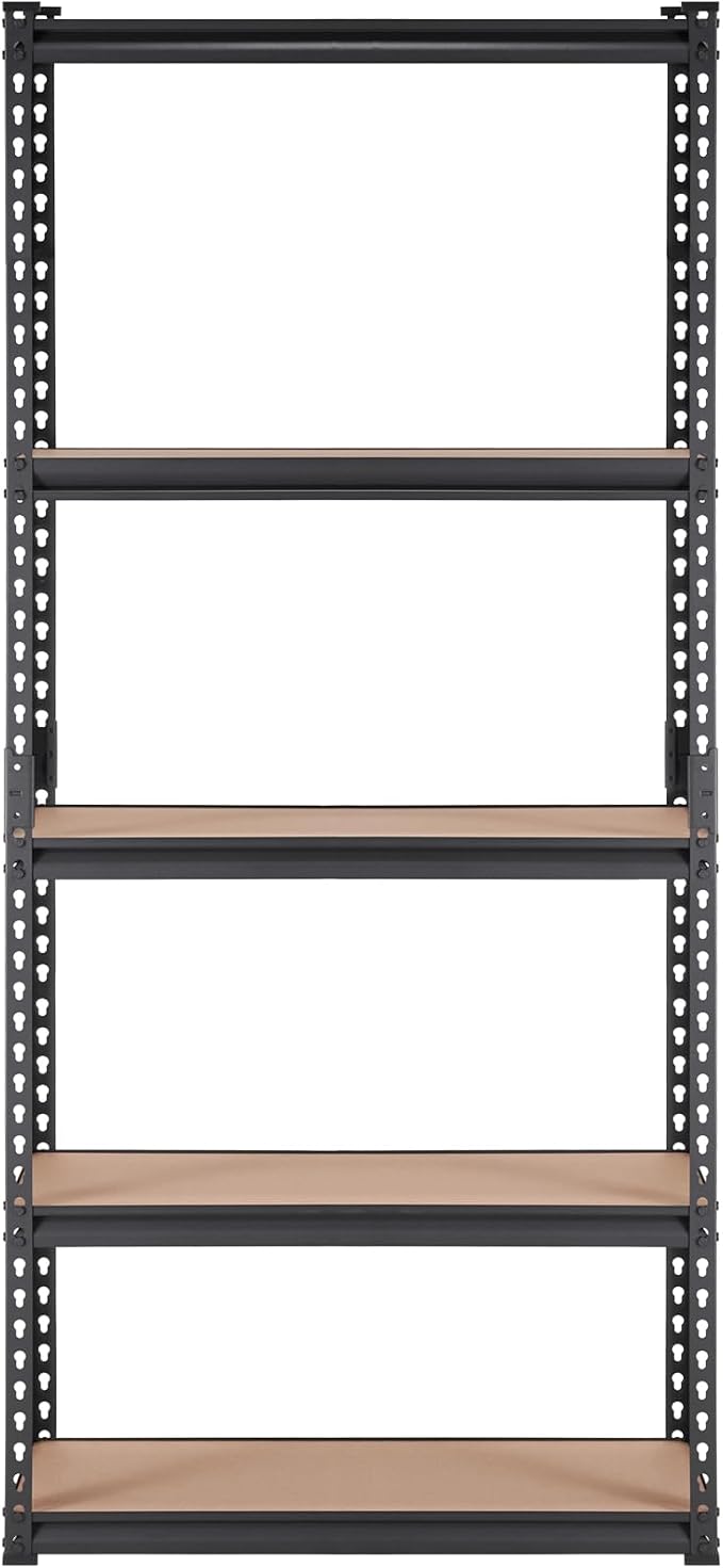 VEVOR Storage Shelving Unit, 5-Tier Adjustable, 2000 lbs Capacity, Heavy Duty Garage Shelves Metal Organizer Utility Rack, Black, 36" L x 18" W x 72" H for Kitchen Pantry Basement Bathroom Laundry - Image 9