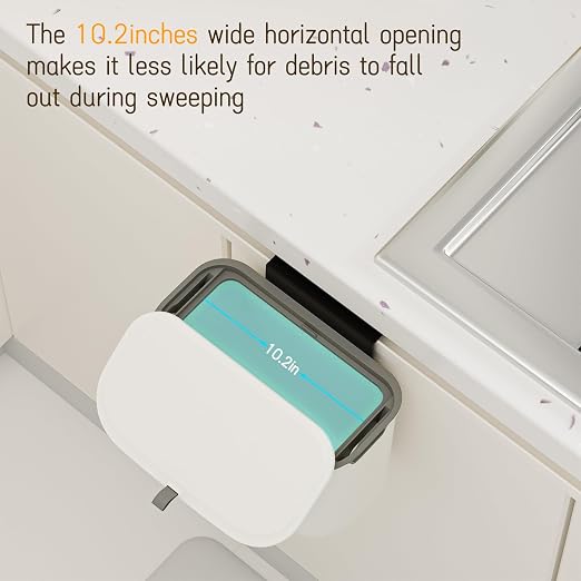 1.9 Gallon Kitchen Compost Bin Hanging Small Trash Can with Lid Under Sink Dual Installation & Triple-Seal Technology, Odorless Kitchen/Bathroom/Office Trash Can for Home, RV - Image 5
