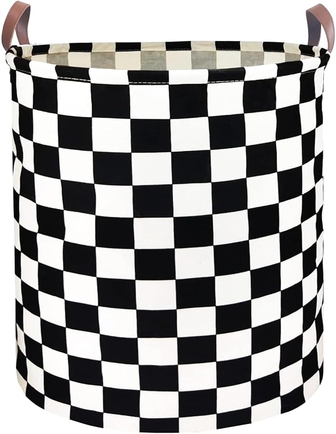 Waterproof Laundry Hamper Collapsible Laundry Basket Leather Handle Laundry Bag Large Clothes Storage Toy Organization for Bathroom Bedroom Laundryroom College Dorms (Hege-002) by %E2%80%8ETeLUVHome