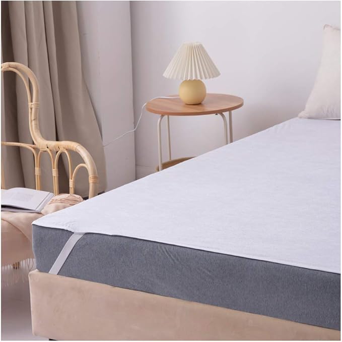 Mattress Topper Protector Pad,Waterproof Breathable Anchor Bands Cotton Mattress Protector Vinyl Free Hotel Quality (Queen)