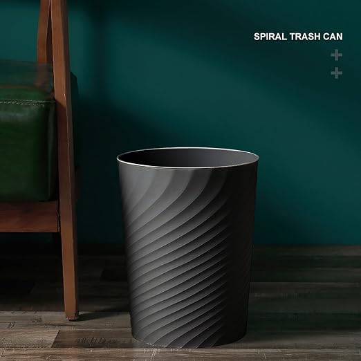 Bathroom Trash Can 1.8 Gallon Small Waste Basket Garbage Can for Bedroom Office Kitchen, 2 Pcak Black - Image 9