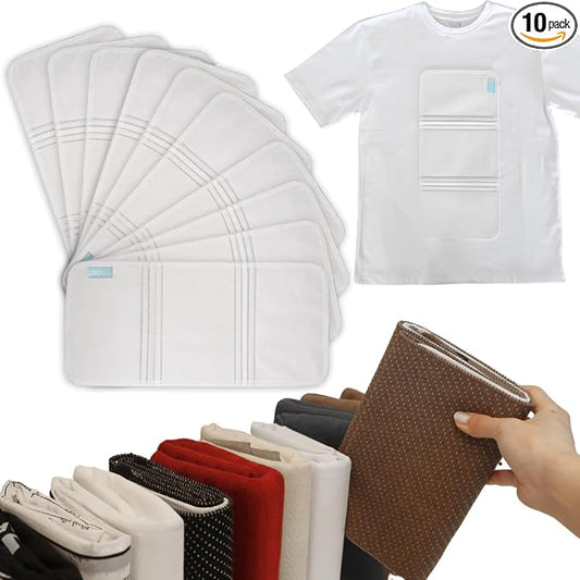 10 Pcs PLIIO Medium Filers, Foldable Clothes Organizer, Space-Saving Closet and Suitcase solution, Wrinkle-Free Storage Solution for Home and Travel, Wardrobe Organizer and Clothes Folder by COCHIC
