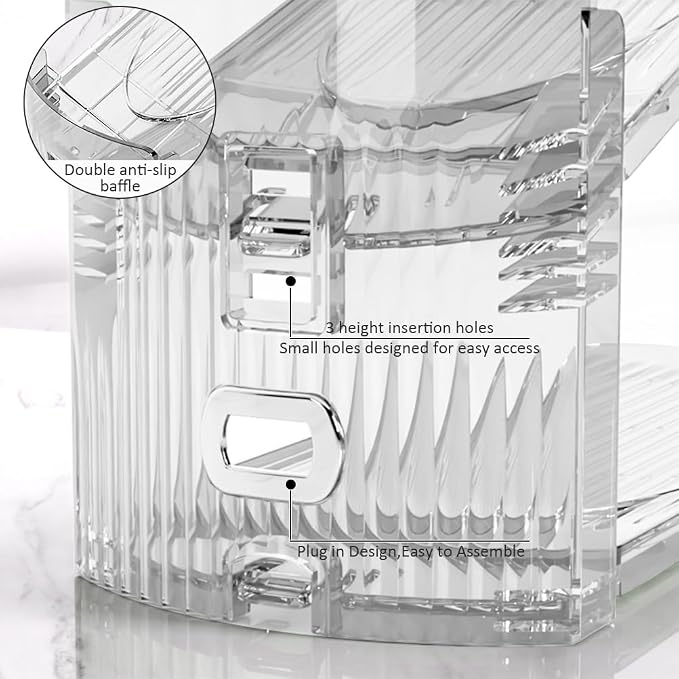 20 Pack Clear Shoe Slots Organizer - Adjustable Height 3.7''to 7.7'' Shoe stackers for a pair of shoes ,Shoe rack storage shoe space saver 50%,Easy to assemble shoe hold shoe organizer for cloest - Image 4