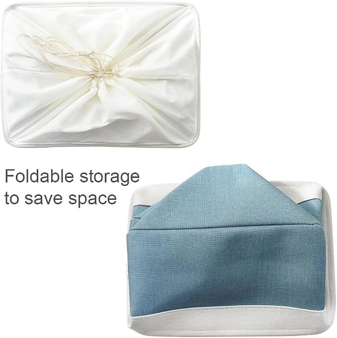 TheWarmHome Storage Baskets for Organizing - Extra Large 3 Pack 17x14x10 inch Storage Bins for Shelves Closet Nursery Bathroom Bedroom Baby Clothes Dog Toy Home Organization (White & Green) - Image 9