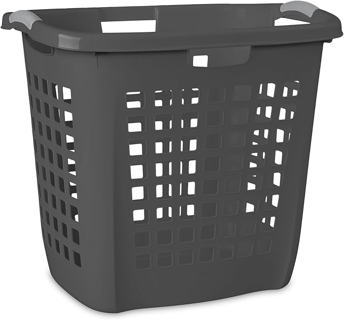 Sterilite 4-Pack 2.1 Bushel Ultra Easy Carry Hamper, Laundry Basket Organizer, Flat Gray - Large Plastic Clothes Bin for Home, Dorm, Bathroom, and Bedroom Organization - Image 6