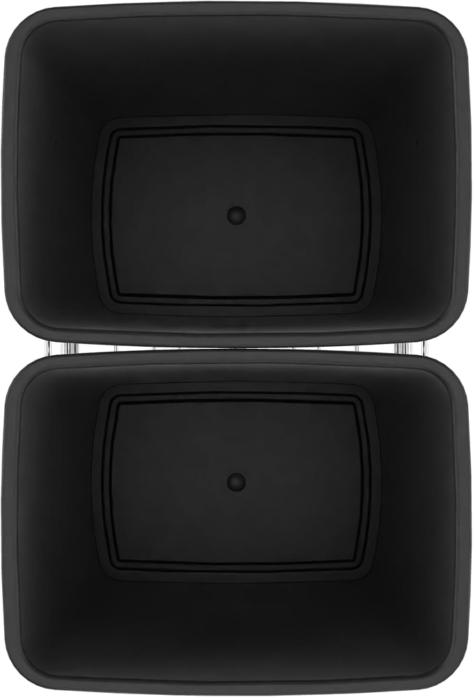 Rev-A-Shelf RV-18KD-18C S Double Pullout Trash Can for Kitchen Cabinets 35 Qt Garbage Recycling Bin on Full Extension Slides, Black - Image 8