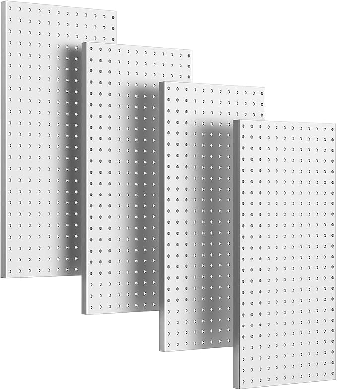 Ultrawall 4 Pcs Metal Pegboard Wall Panels, Peg Boards for Garage Tool Storage by UltrawallGarageToolsOrganizer