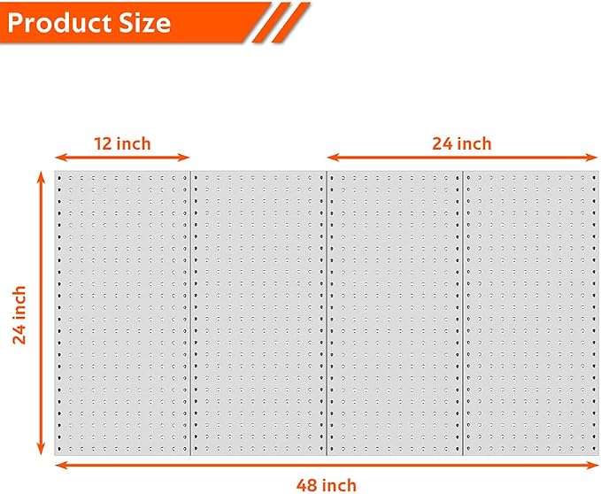 Ultrawall 4 Pcs Metal Pegboard Wall Panels, Peg Boards for Garage Tool Storage - Image 2