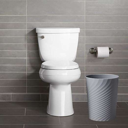 Bathroom Trash Can 1.8 Gallon Small Waste Basket Garbage Can for Bedroom Office Kitchen, 2 Pcak Black - Image 8