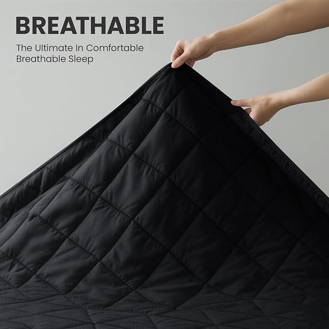Full Mattress Protector,Waterproof Mattress Protector Fitted Up to 16" Deep Pocket, Soft Breathable Bed Mattress Cover for Bedroom,Doom Room,(Black)