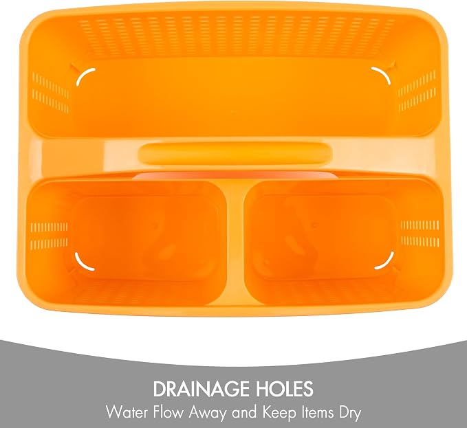 Tiawudi Portable Shower Caddy, Caddy Organizer with Handle, Plastic Shower Basket Hold Soap, Shampoo, Hair Supplies and Beauty Products, Cleaning Supplies Organizer for Home, Dorm, Shelf and Cabinet - Image 3