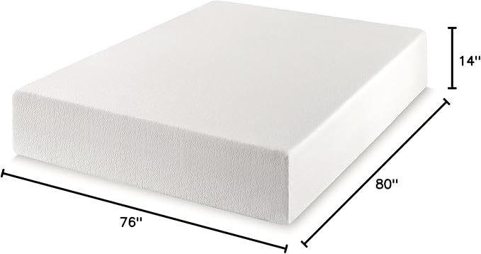 Best Price Mattress 14 Inch King Mattress Bed-In-A-Box, Green Tea Memory Foam