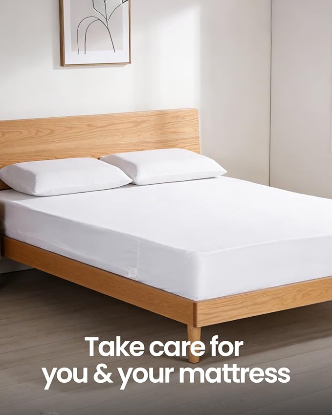 2 Pack 【Dorms Hotel Exclusive】 Twin XL Mattress Protector(Fits 6-18" Deep) 5-Sided Fitted Sheet Style Breathable Terry Cloth Top Waterproof Mattress Cover for Twin XL Size Bed