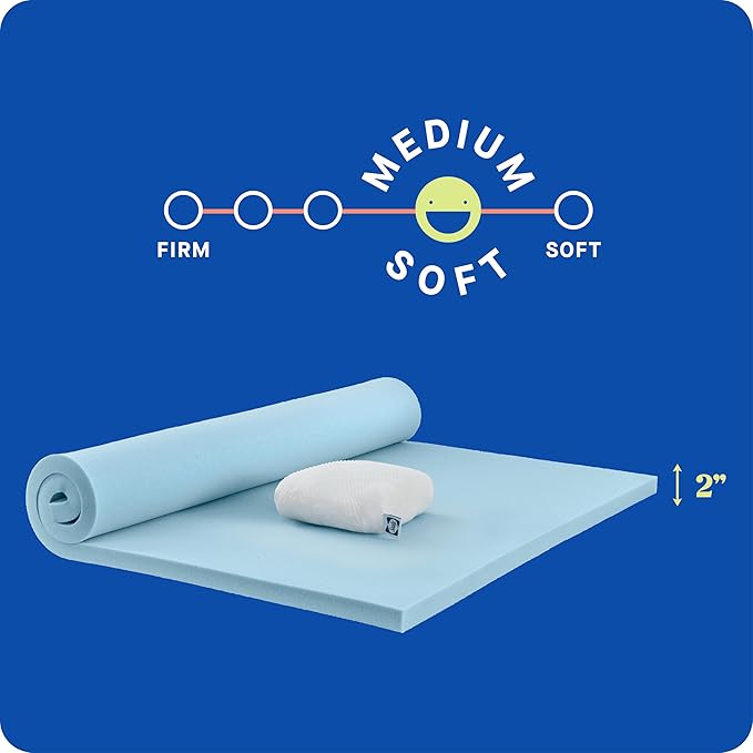 Sealy Dreamlife 2” Gel Memory Foam California King Mattress Topper with Cooling Cover, SealyComfort Gel Foam, SealyCool Stretch Knit Cover with Corner Straps