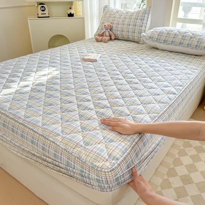 Mattress Protector, Soft Breathable Noiseless Mattress Cover with Stretchable Pockets for 6-11 inches Mattress, Machine Washable (05,Queen 60"x80")