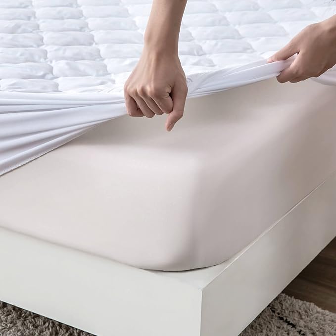 Waterproof Sleeper Sofa Full Mattress Protector Pad 54x72 for Pull Out Sofa Bed Quilted Fitted Matress Cover up to 8 inch Deep White