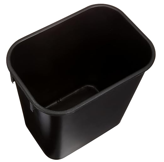 Amazon Basics Small Rectangular Commercial Office Wastebasket, Easy to Clean, 3 Gallon, Black, 2-Pack - Image 4