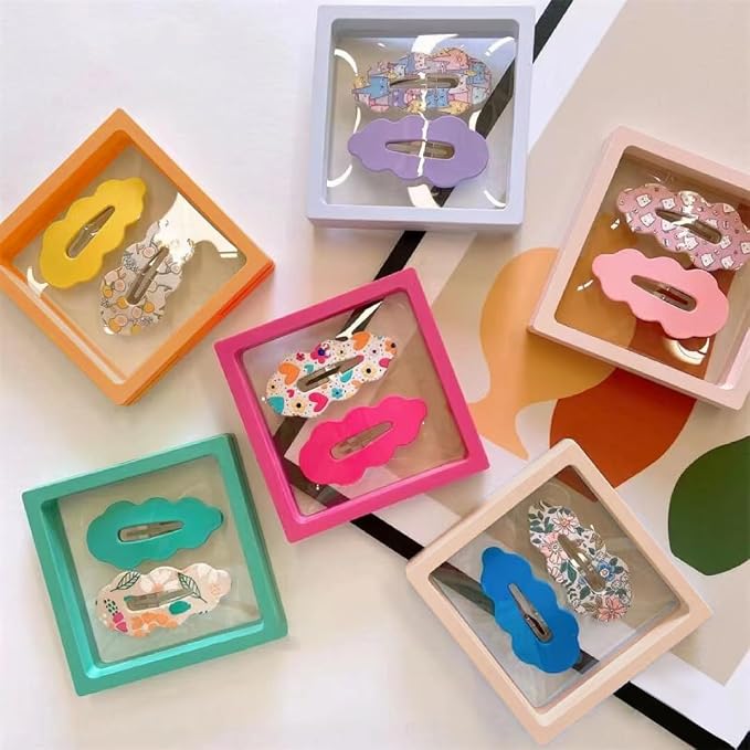 12PCS 3D Floating Frame Display Stand, Jewelry Box, Gift Box, Ornament Organizer, Small Travel Jewelry Box, PE Film Anti-Oxidation, Suspended Display Box Stackable (3.54*3.54，Type 4) - Image 4