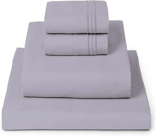 Mellanni Full Sheets Set - 4 PC Iconic Collection Bedding - Hotel Luxury, Extra Soft, Cooling Bed Sheets - Wrinkle, Fade, Stain Resistant (Full, Lavender)