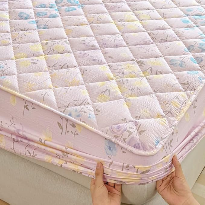 Mattress Protector, Soft Breathable Noiseless Mattress Cover with Stretchable Pockets for 6-11 inches Mattress, Machine Washable (03,Twin XL 47"x80")