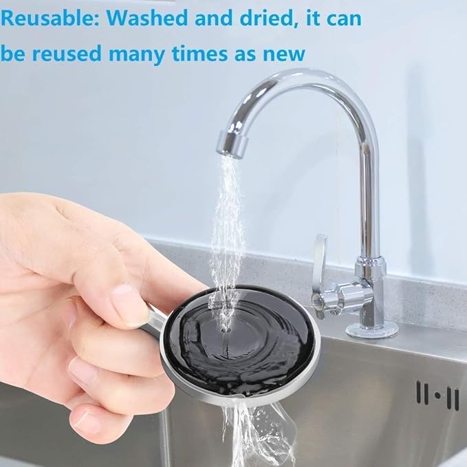 TESOT Suction Cup Shower Caddy, Shower Shelf Soap Dish with Hooks for Sponge, Rust Proof 304 Stainless Steel, Black - Image 7