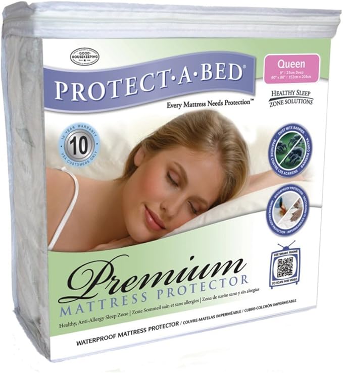 Protect-A-Bed, Premium Cotton-Terry Mattress Protector, Waterproof, 5-Sided, Full