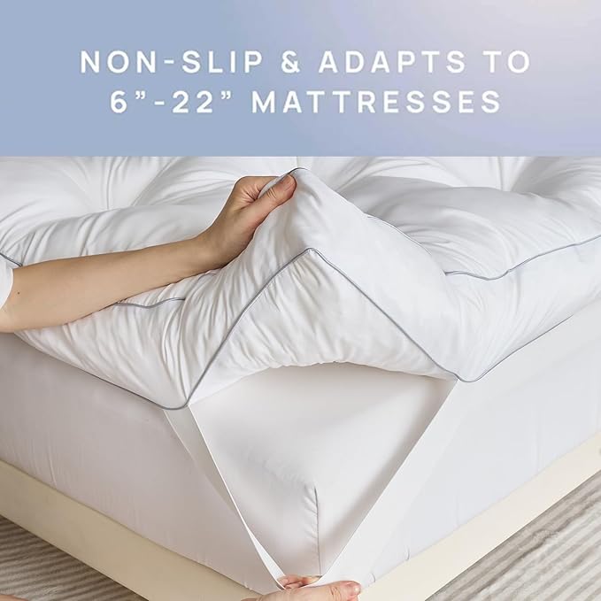 SHOUREN 5 Inch Memory Foam Mattress Topper Twin for Back Pain Relief, Extra Thick Gel Memory Foam Bed Topper, Soft Fluffy Supportive Pressure Relief Mattress Pad, 39"x 75"