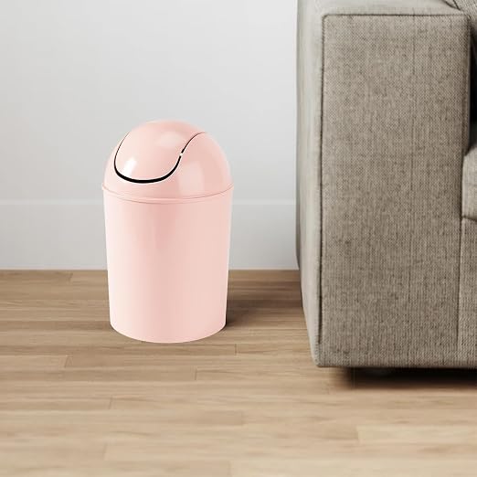 Umbra 1.25 Gallon Mini Waste Can with Removable Swing-Top Lid - Small Garbage Bin for Kitchen, Bathroom, Bedroom, Office - Compact Trash Can Fit Under Tables & Counters - Pink - Image 7