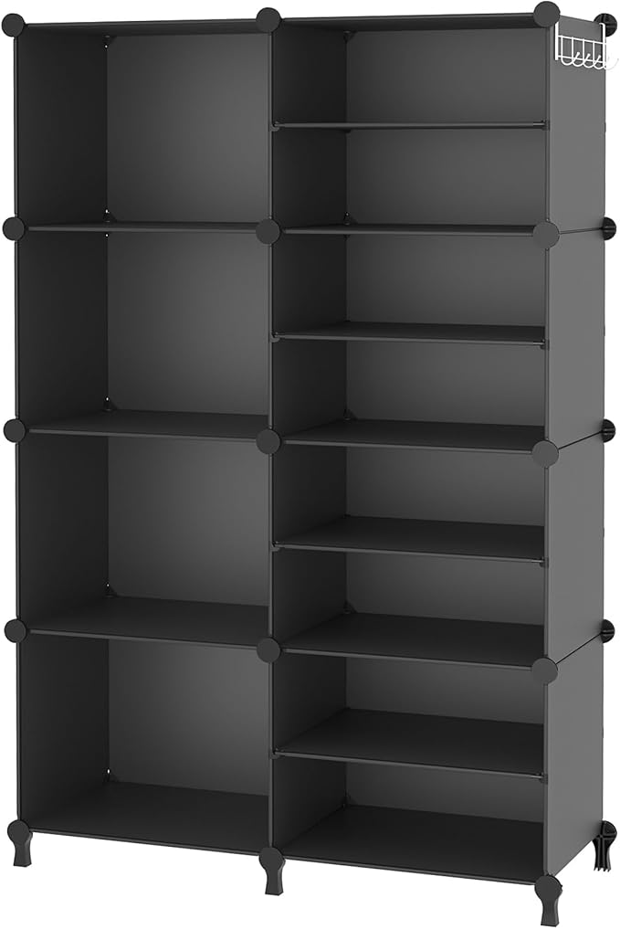 AWTATOS Closet Organizer, 8 Cube Closet Organizers and Storage, Closet Storage Shelves, Clothes Storage Organizers for Closet Bedroom Living Room Office Black by AWTATOS