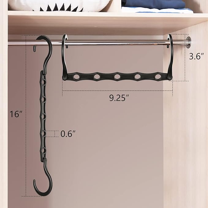 AMKUFO 12 Pack-Closet-Organizers-and-Storage, Hangers-Space-Saving-for-Closet-Organization, Clothes-Hanger-Space-Saver-for-College-Dorm-Room-Essentials, Small-Apartment-Storage - Image 4