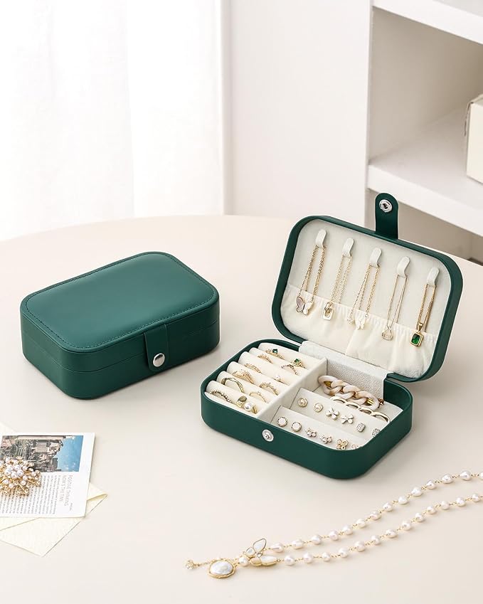CASEGRACE Jewelry Box For Women Portable Travel Jewelry Case for Necklace Earring Rings Jewelry Holder Case Gift Box Girls - Image 7