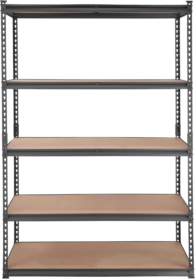 VEVOR Storage Shelving Unit, 5-Tier Adjustable Storage Shelves, 48" L x 24" W x 72" H Heavy Duty Garage Storage Shelves, Metal Shelves for Kitchen Pantry Basement Bathroom Laundry - Image 9