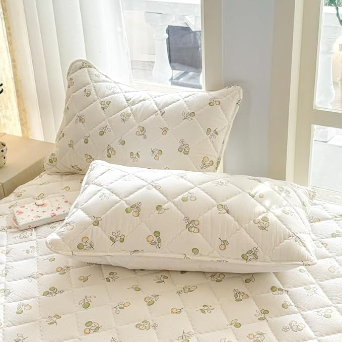Mattress Protector, Soft Breathable Noiseless Mattress Cover with Stretchable Pockets for 6-11 inches Mattress, Machine Washable (02,2 Pillowcase 19"x29")