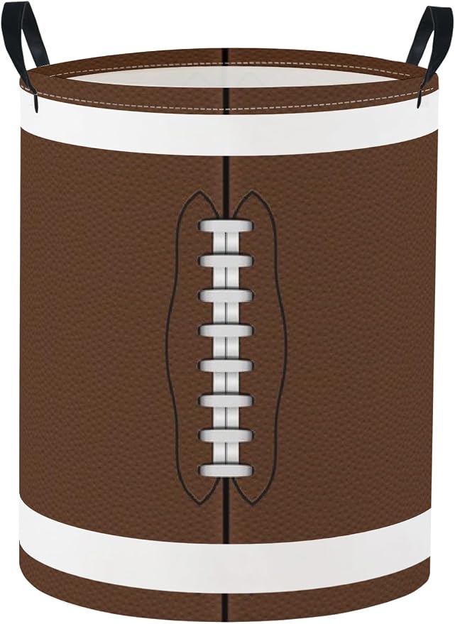 Baby Laundry Basket Baby Nursery Hamper Kids Laundry Basket Toy Storage Bin for Boys Room Decor Gift Baskets for Bedroom Bathroom(Football) by TIBAOLOVER