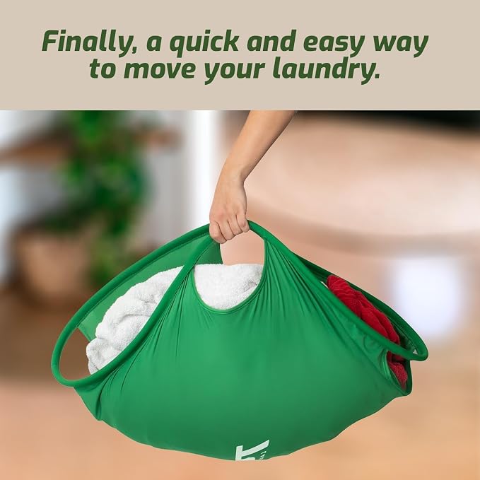 Laundry Turtle Collapsible Laundry Basket | Revolutionary Foldable Laundry Hamper | Innovative Laundry Basket for Dirty Clothes Washing & Dryer Removal Portable Laundry Grabber (Green, Small) - Image 3
